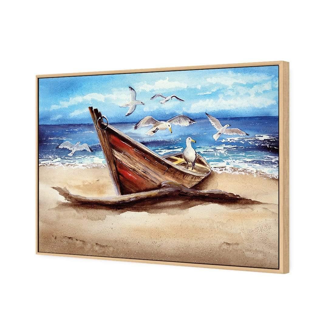 Watercolour Gulls Flocking - Wall Art Designs - 3932_AR_H WAD_CP - MPY - 260 - M - S - S_45x30_S - 1550 - OAK