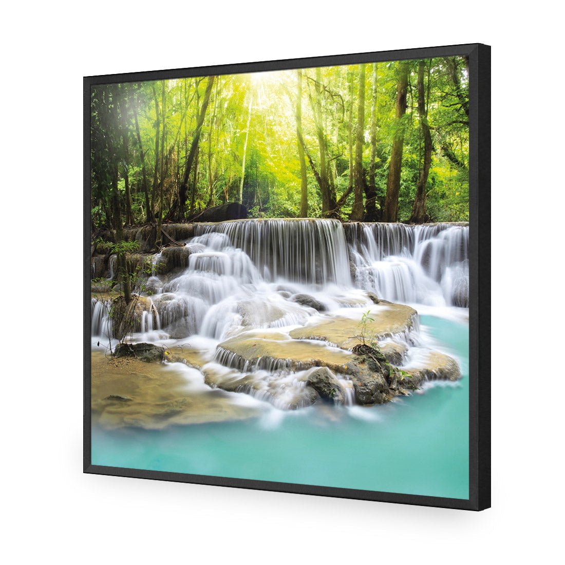 Waterfall Sunset (square) - Wall Art Designs - 655_AS_Q WAD_AP - 030 - EDG_37x37_S - 2538 - BLK