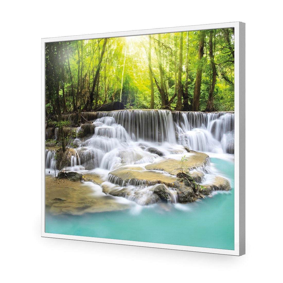 Waterfall Sunset (square) - Wall Art Designs - 655_AS_Q WAD_AP - 030 - EDG_37x37_S - 2538 - WHT