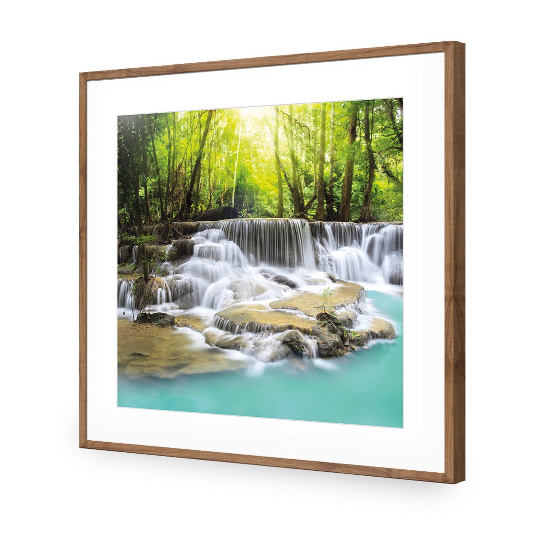 Waterfall Sunset (square) - Wall Art Designs - 655_AS_Q WAD_AP - 030 - MAT_37x37_S - 2538 - NAT