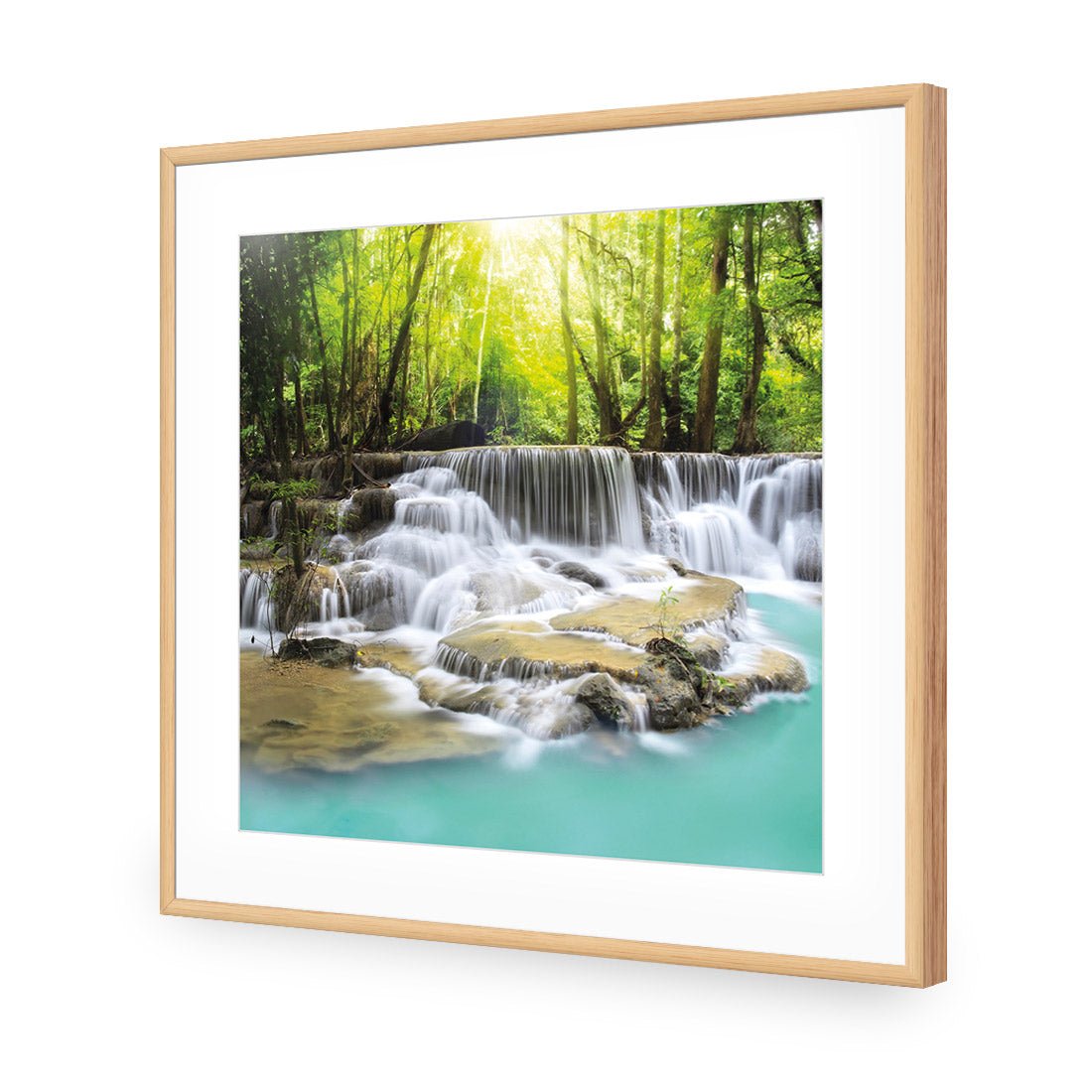 Waterfall Sunset (square) - Wall Art Designs - 655_AS_Q WAD_AP - 030 - MAT_37x37_S - 2538 - OAK