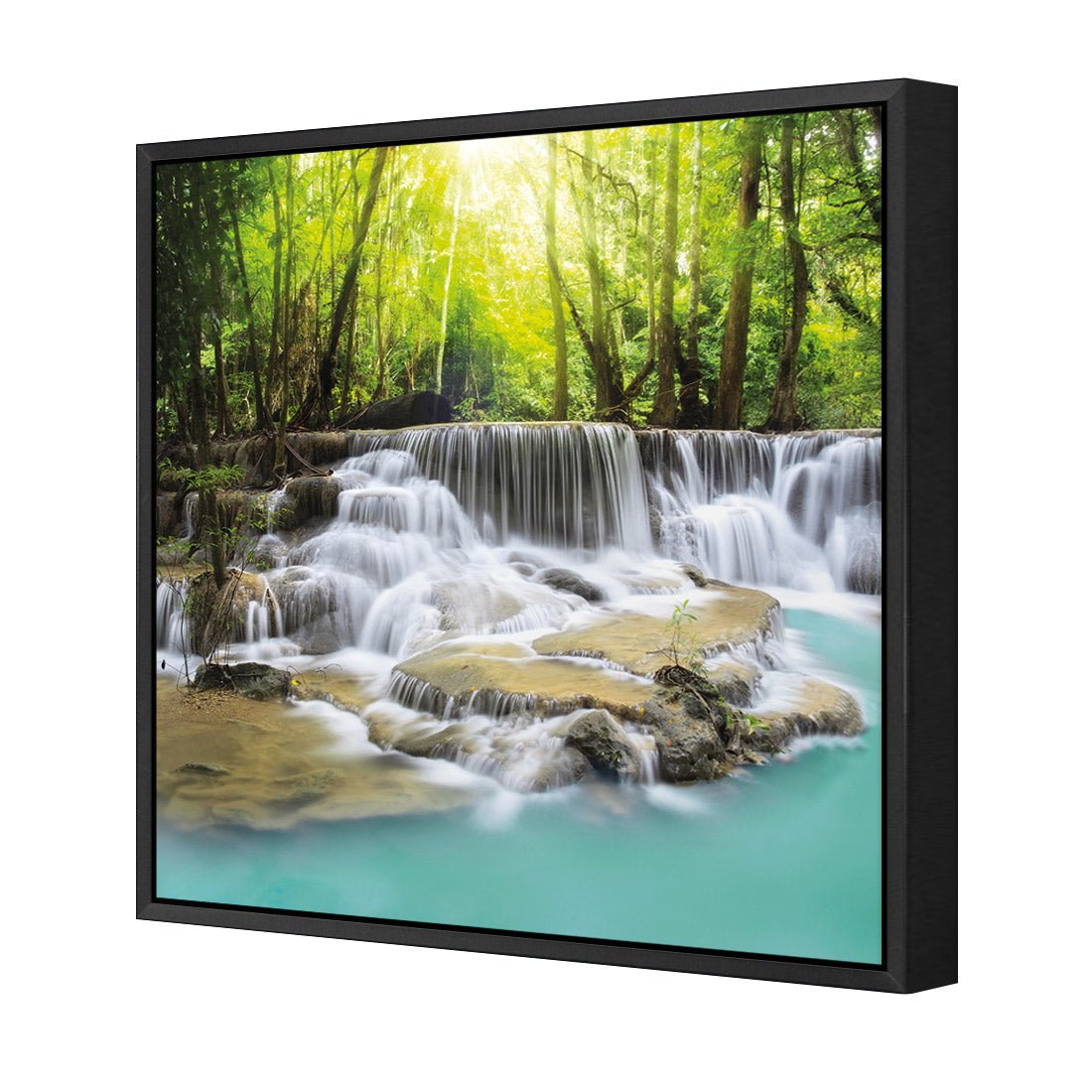 Waterfall Sunset (square) - Wall Art Designs - 655_AS_Q WAD_CP - MPY - 260 - M - S - S_37x37_S - 1550 - BLK