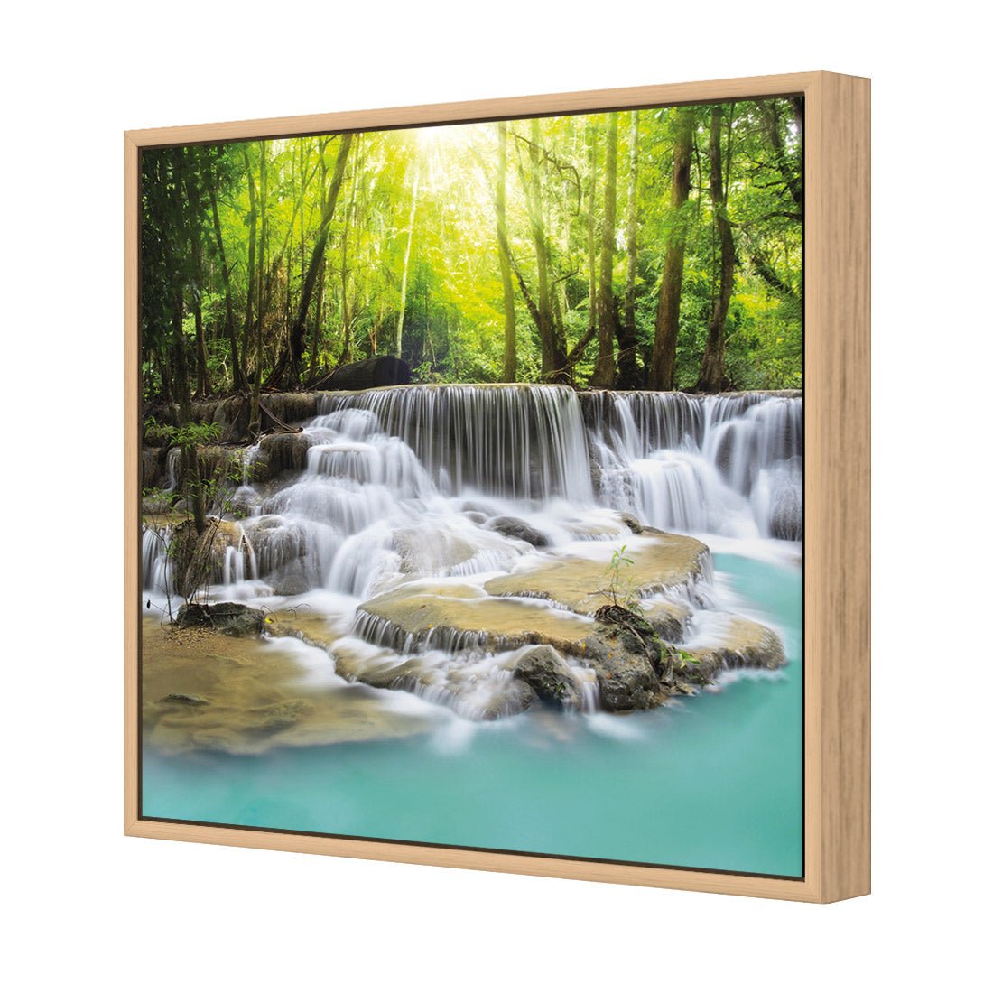 Waterfall Sunset (square) - Wall Art Designs - 655_AS_Q WAD_CP - MPY - 260 - M - S - S_37x37_S - 1550 - OAK