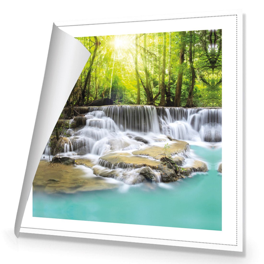 Waterfall Sunset (square) - Wall Art Designs - 655_AS_Q WAD_CP - MPY - 260 - M - R_37x37_NONE