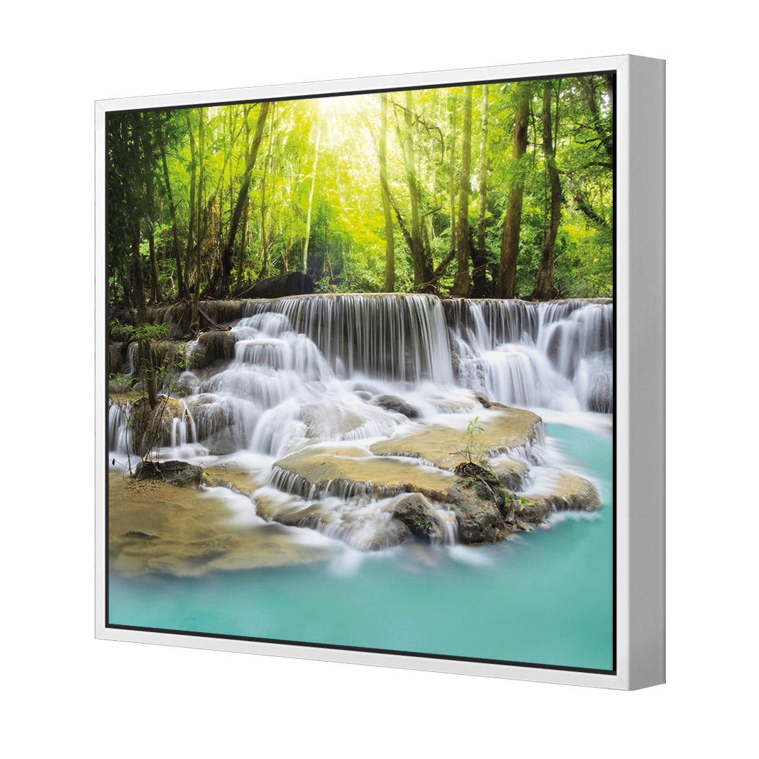 Waterfall Sunset (square) - Wall Art Designs - 655_AS_Q WAD_CP - MPY - 260 - M - S - S_37x37_S - 1550 - WHT