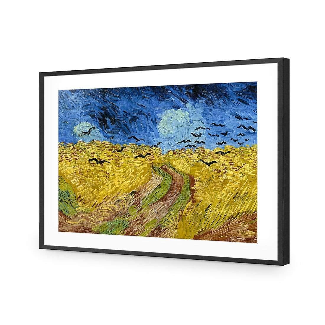 Wheat Fields with Crows by Vincent van Gogh - Wall Art Designs - 3826_AR_H WAD_AP - 030 - MAT_45x30_S - 2538 - BLK