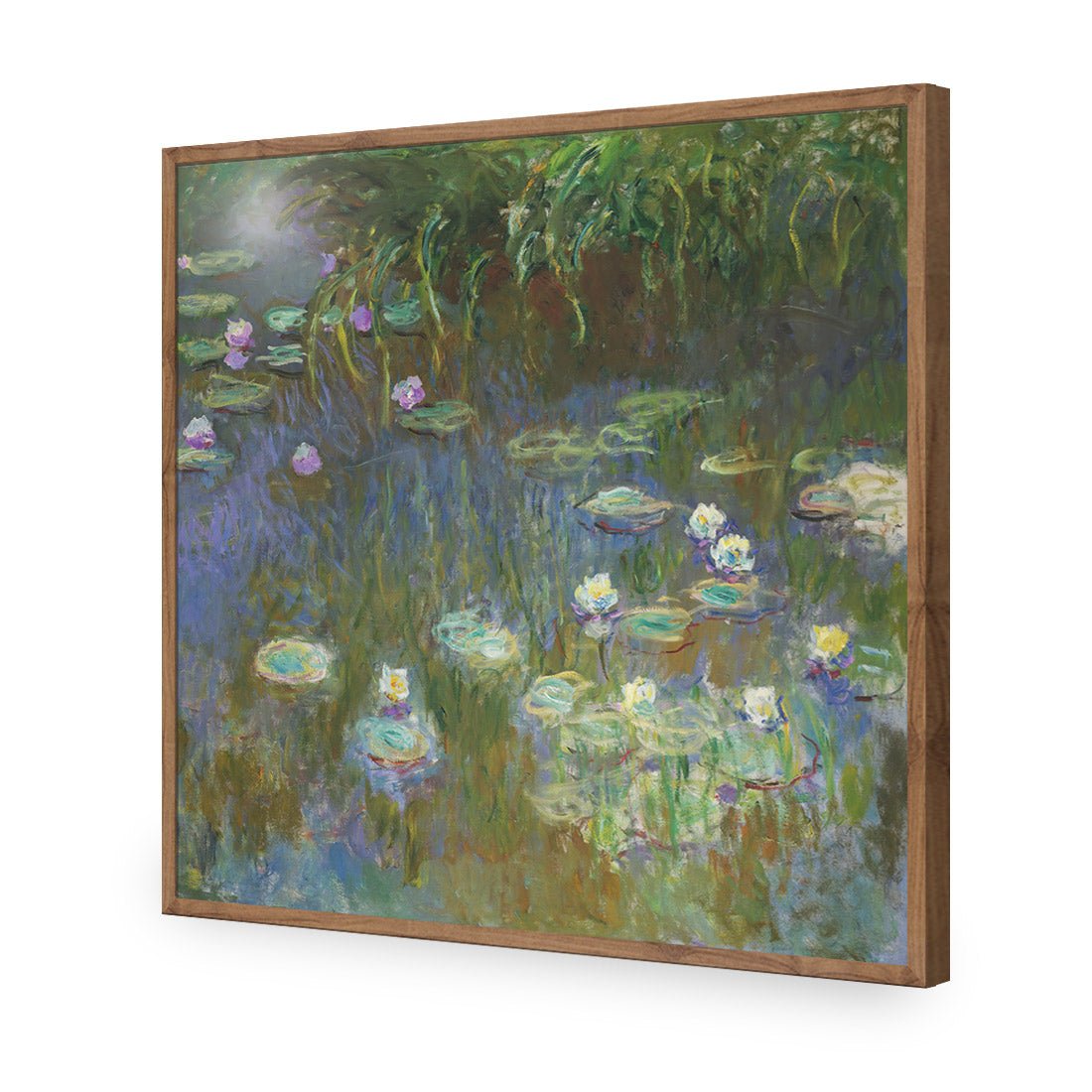 White and Purple Water Lilies By Monet - Wall Art Designs - 3402_AS_Q WAD_AP - 030 - EDG_37x37_S - 2538 - NAT