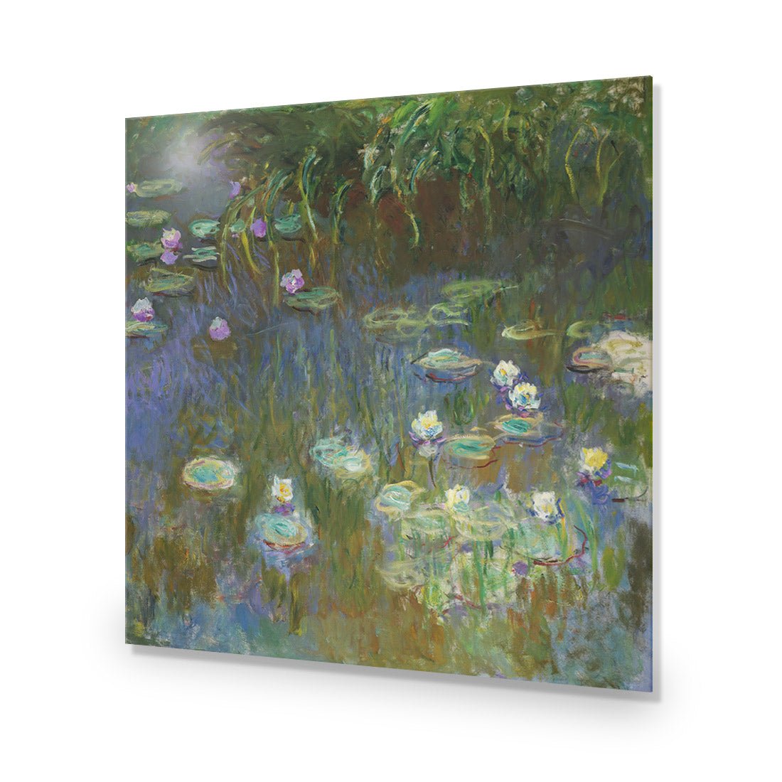 White and Purple Water Lilies By Monet - Wall Art Designs - 3402_AS_Q WAD_AP - 030 - EDG_37x37_NONE