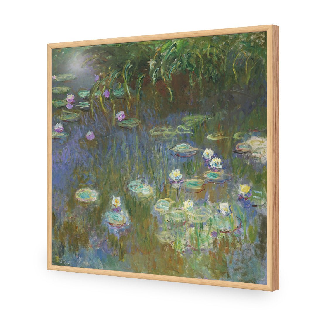 White and Purple Water Lilies By Monet - Wall Art Designs - 3402_AS_Q WAD_AP - 030 - EDG_37x37_S - 2538 - OAK