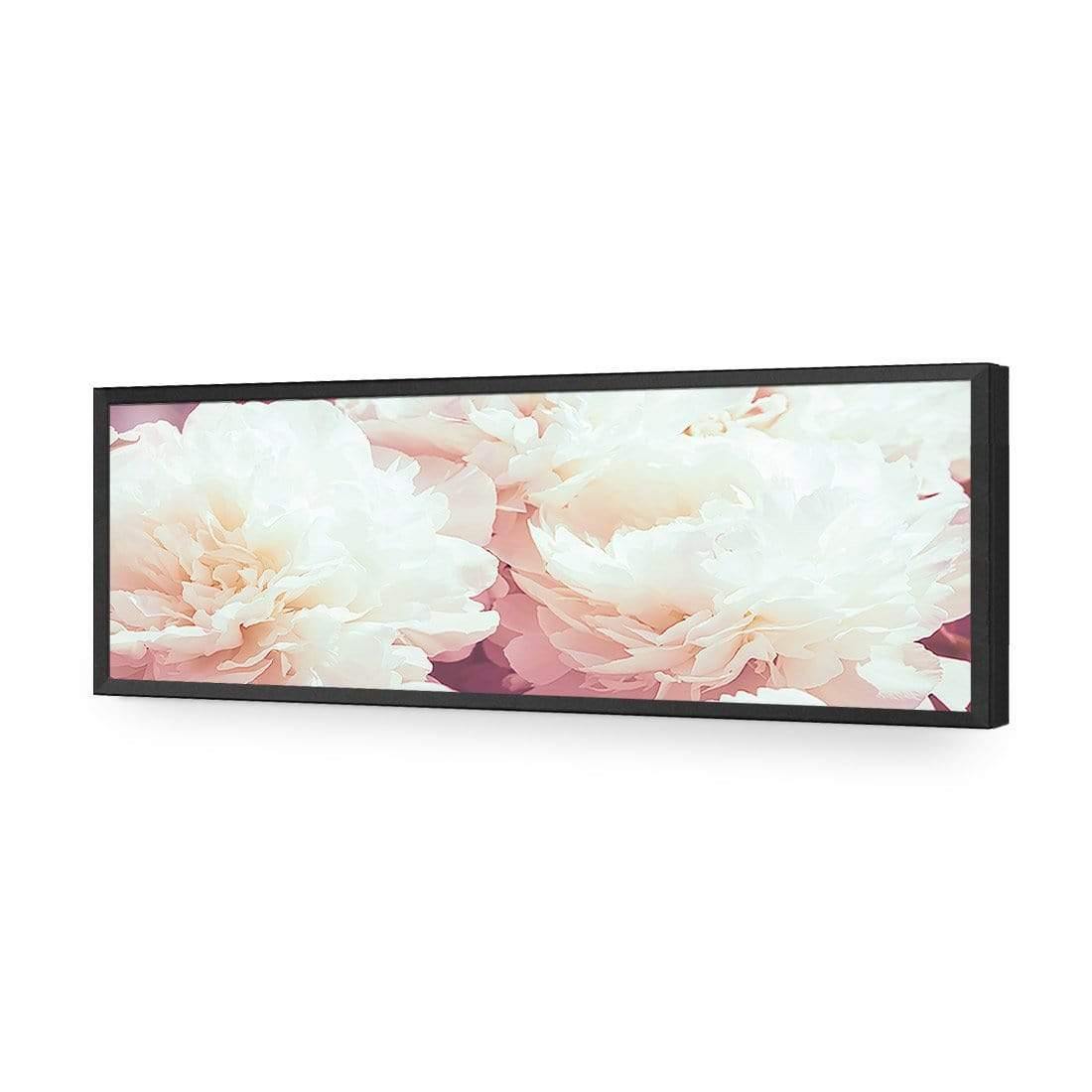 White Peony (Long) - Wall Art Designs - 3167_AL_H WAD_AP - 030 - EDG_90x30_S - 2538 - BLK