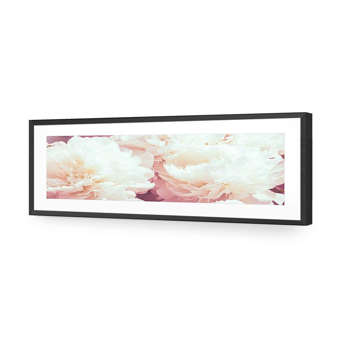 White Peony (Long) - Wall Art Designs - 3167_AL_H WAD_AP - 030 - MAT_90x30_S - 2538 - BLK