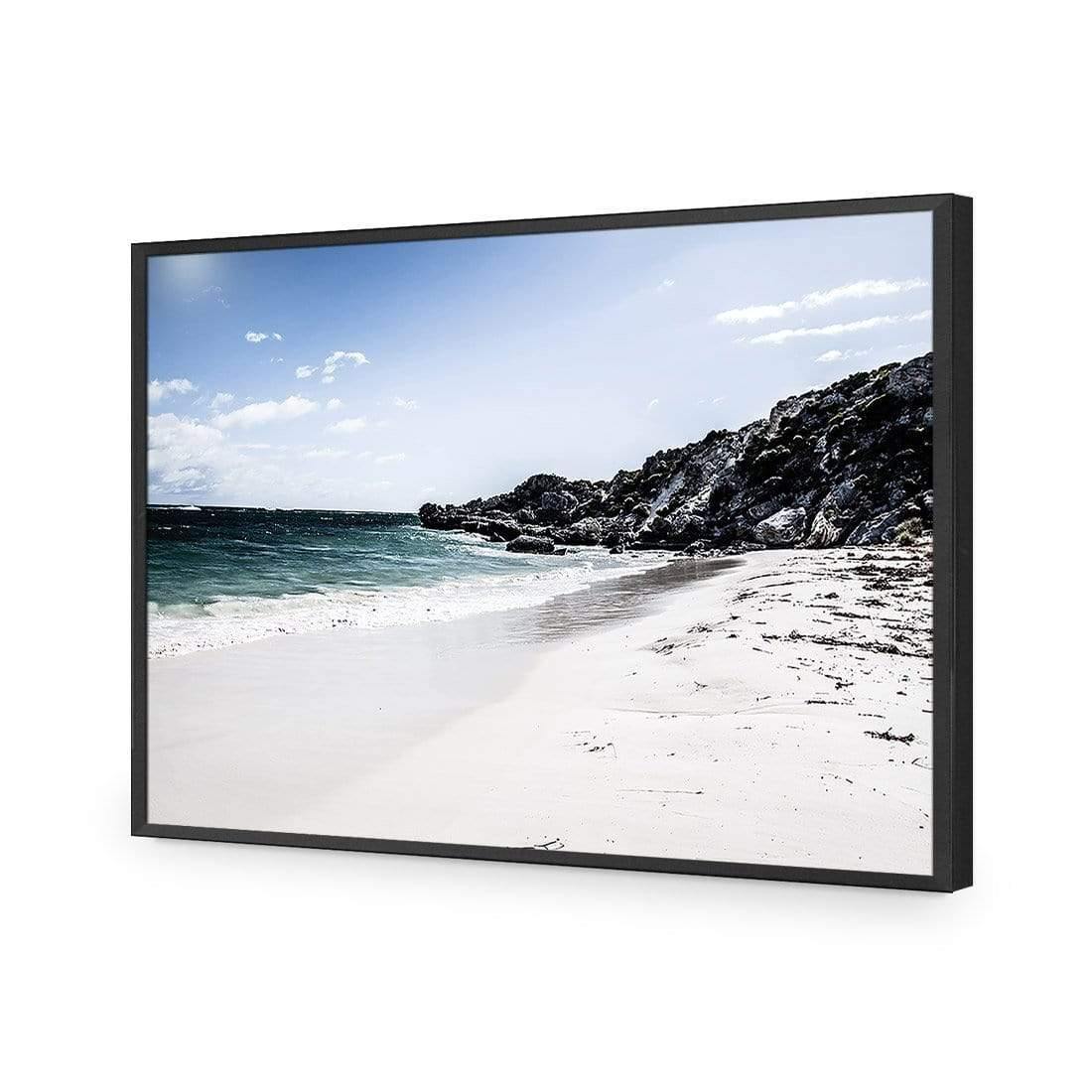 Whitewashed Beach of Rottnest WA | Classic Acrylic | Flat Frame No Border | Black