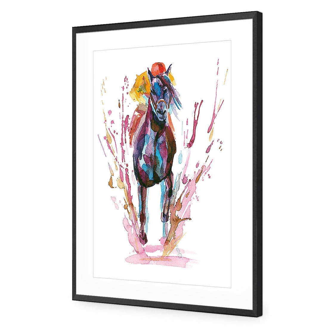 Winning Horse - Wall Art Designs - 2233_AR_V WAD_AP - 030 - MAT_45x30_S - 2538 - BLK