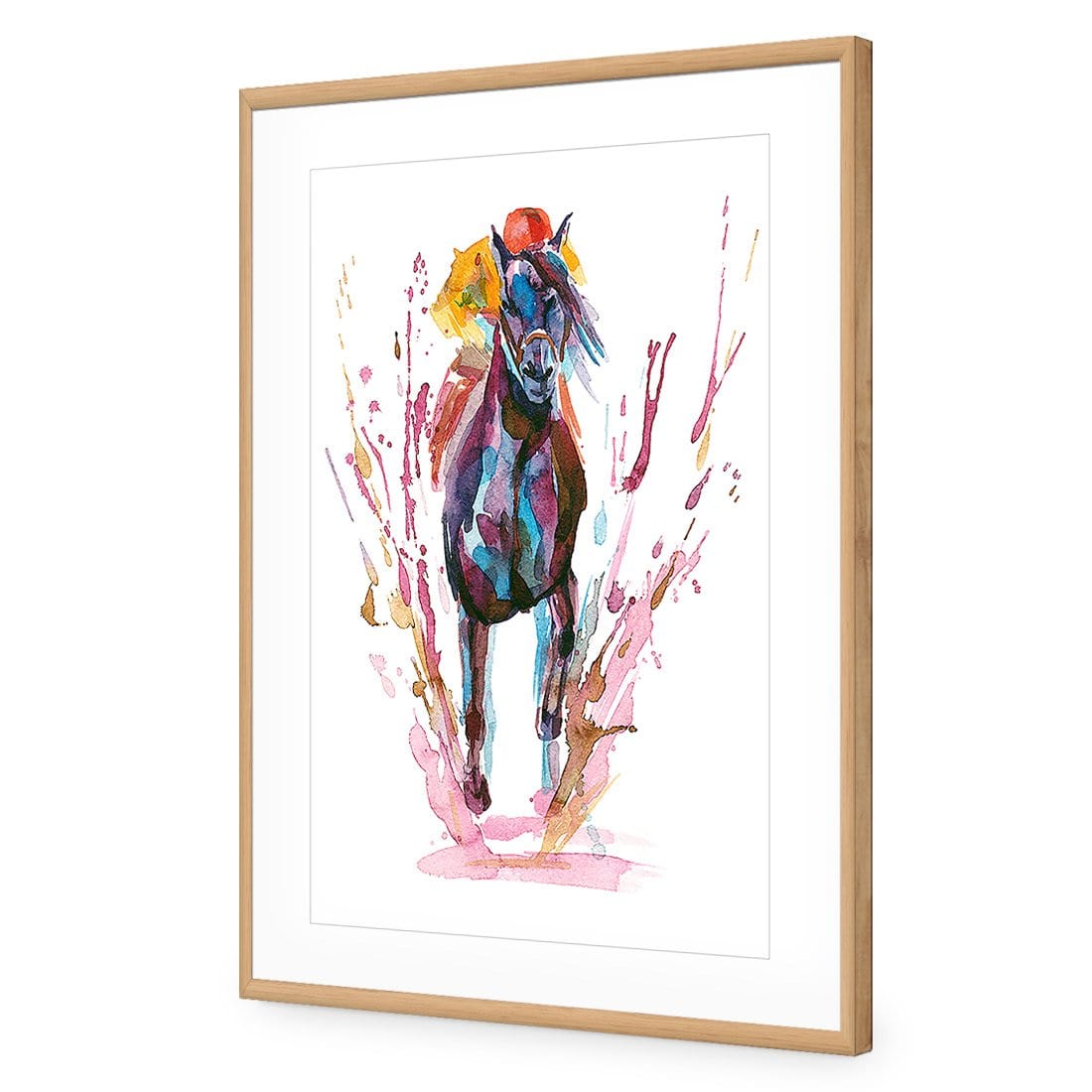 Winning Horse - Wall Art Designs - 2233_AR_V WAD_AP - 030 - MAT_45x30_S - 2538 - OAK