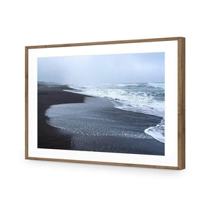 Winter Beach | Classic Acrylic | Flat Frame With Border | Natural