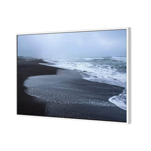 Winter Beach | Classic Canvas | Floating Frame | White