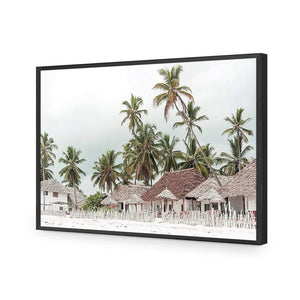 Zanzibar Village | Classic Acrylic | Flat Frame No Border | Black