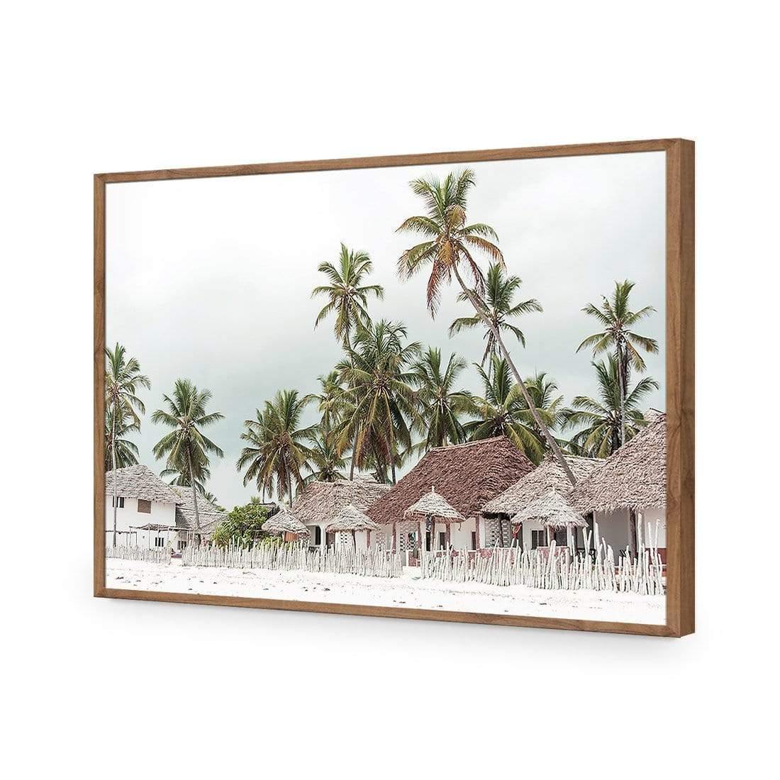 Zanzibar Village | Classic Acrylic | Flat Frame No Border | Natural