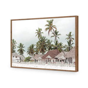 Zanzibar Village | Classic Acrylic | Flat Frame No Border | Natural