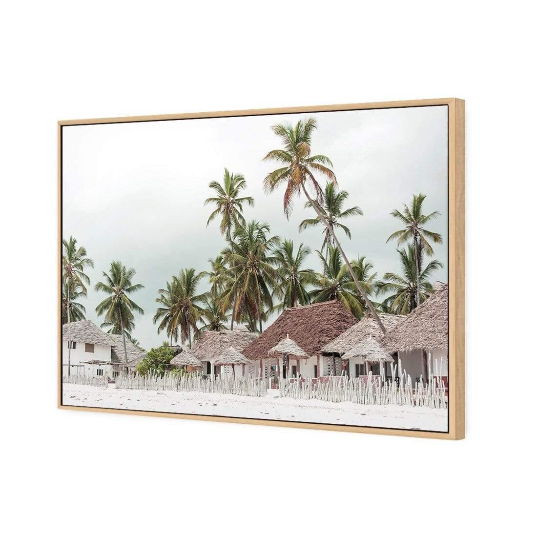 Zanzibar Village | Classic Canvas | Floating Frame | Oak