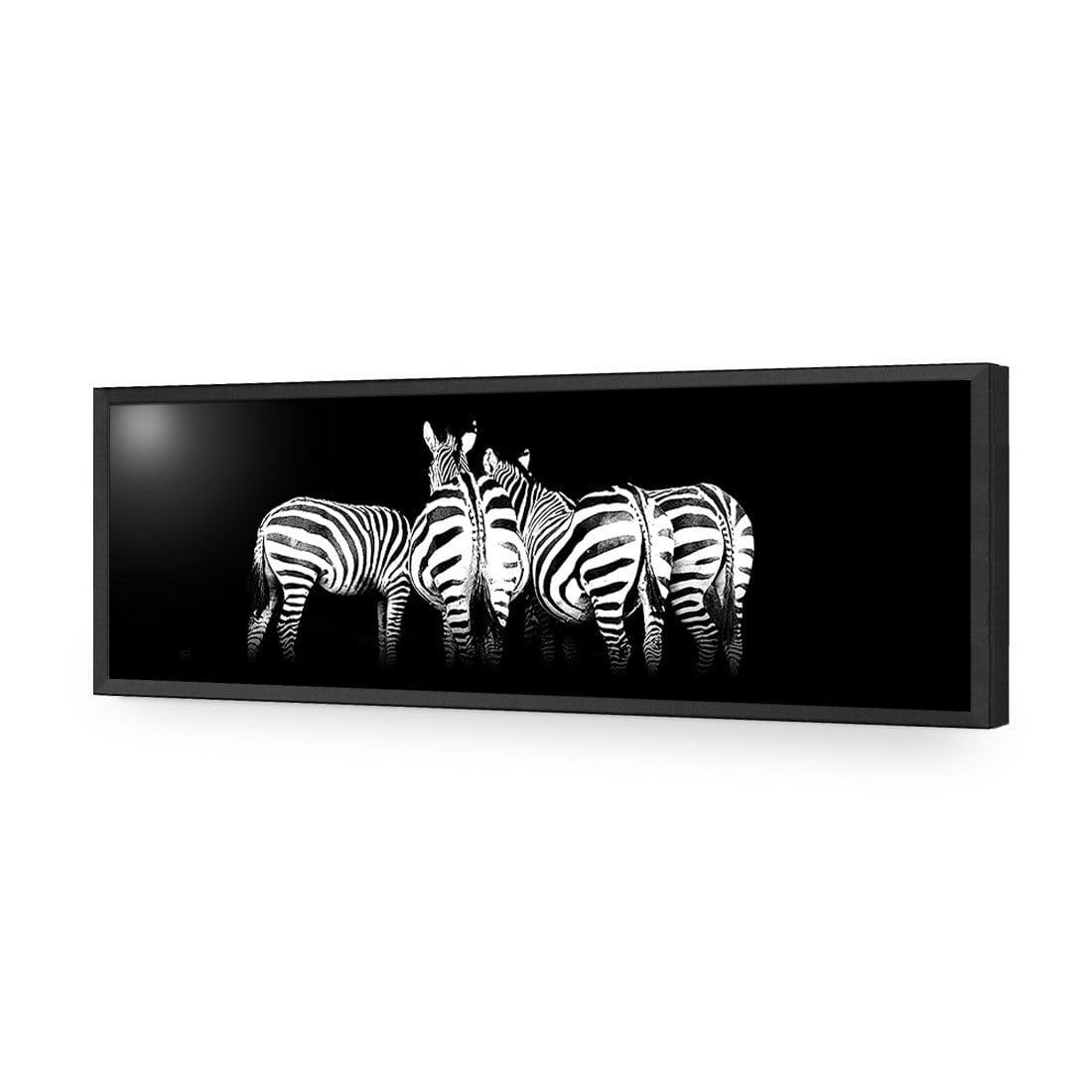 Zebra Cheeks, Black and White (long) - Wall Art Designs - 1507_BL_H WAD_AP - 030 - EDG_90x30_S - 2538 - BLK