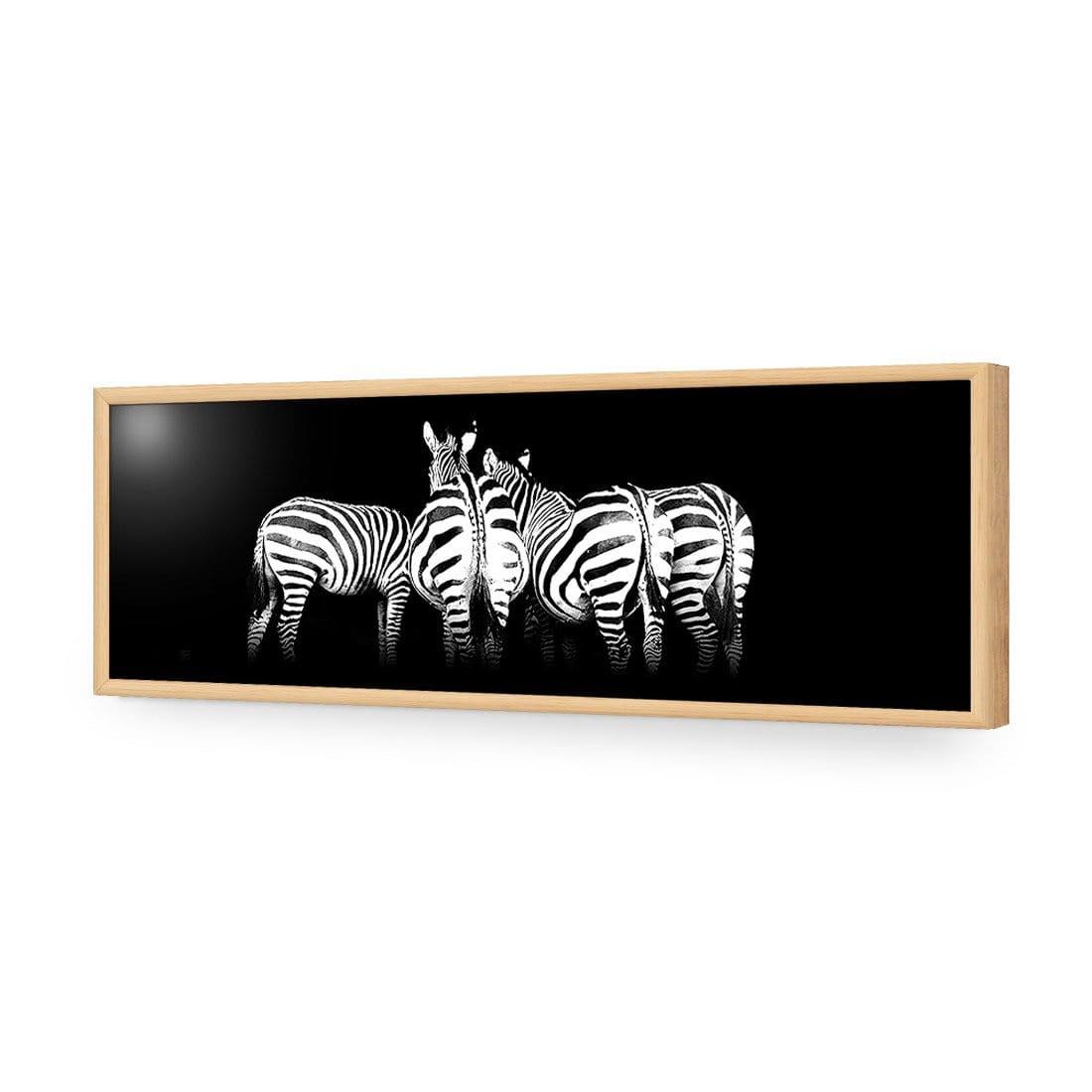 Zebra Cheeks, Black and White (long) - Wall Art Designs - 1507_BL_H WAD_AP - 030 - EDG_90x30_S - 2538 - OAK