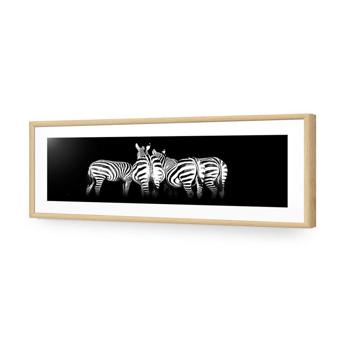 Zebra Cheeks, Black and White (long) - Wall Art Designs - 1507_BL_H WAD_AP - 030 - MAT_90x30_S - 2538 - OAK