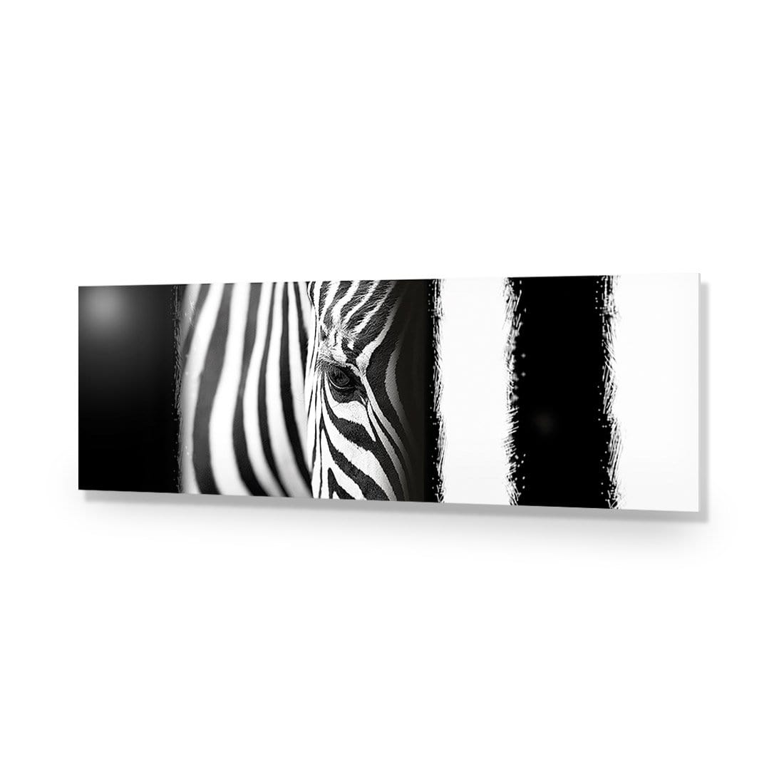 Zebra Eye Arty, black and white - Wall Art Designs - 493_BL_H WAD_AP - 030 - EDG_90x30_NONE