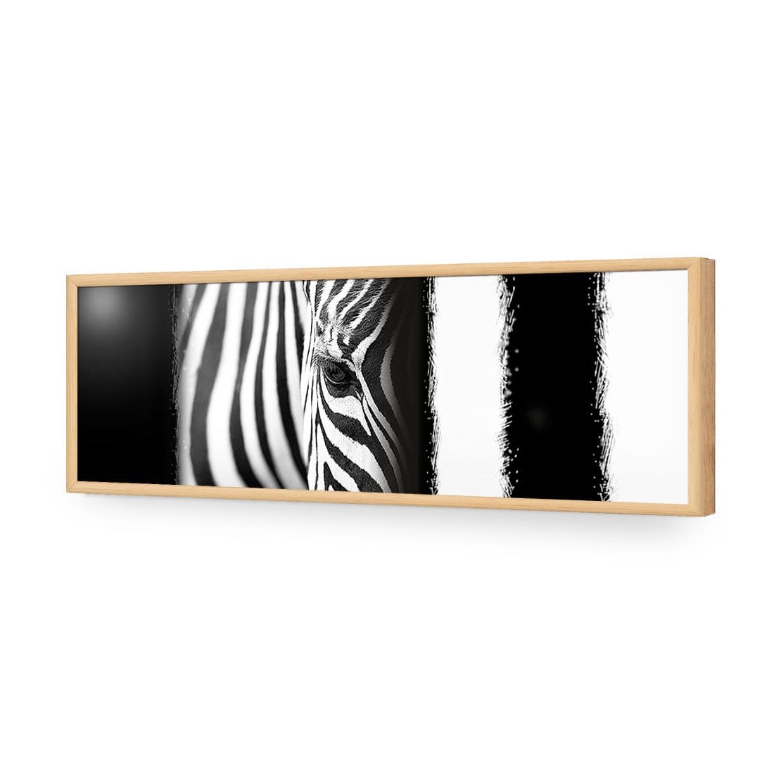 Zebra Eye Arty, black and white - Wall Art Designs - 493_BL_H WAD_AP - 030 - EDG_90x30_S - 2538 - OAK