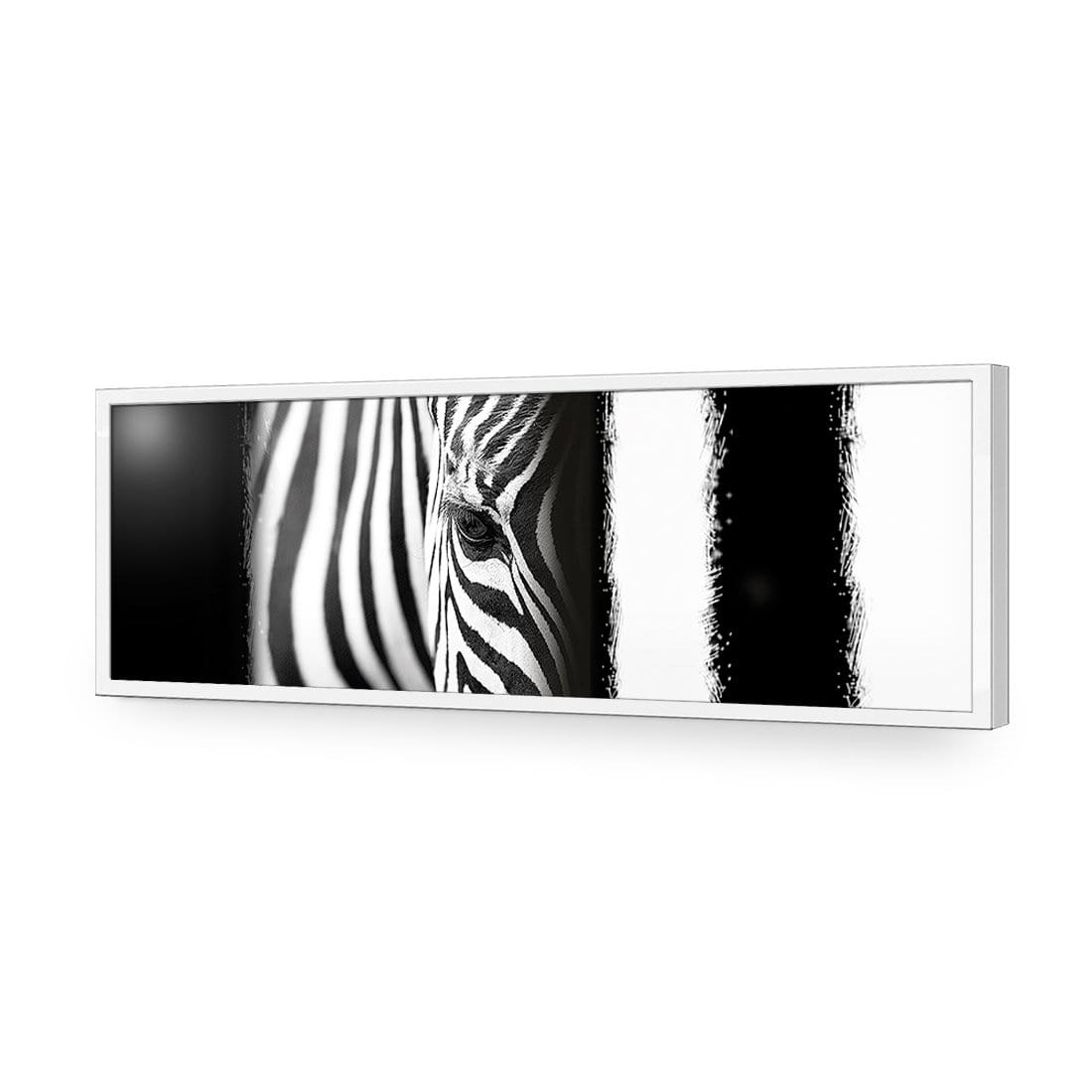 Zebra Eye Arty, black and white - Wall Art Designs - 493_BL_H WAD_AP - 030 - EDG_90x30_S - 2538 - WHT