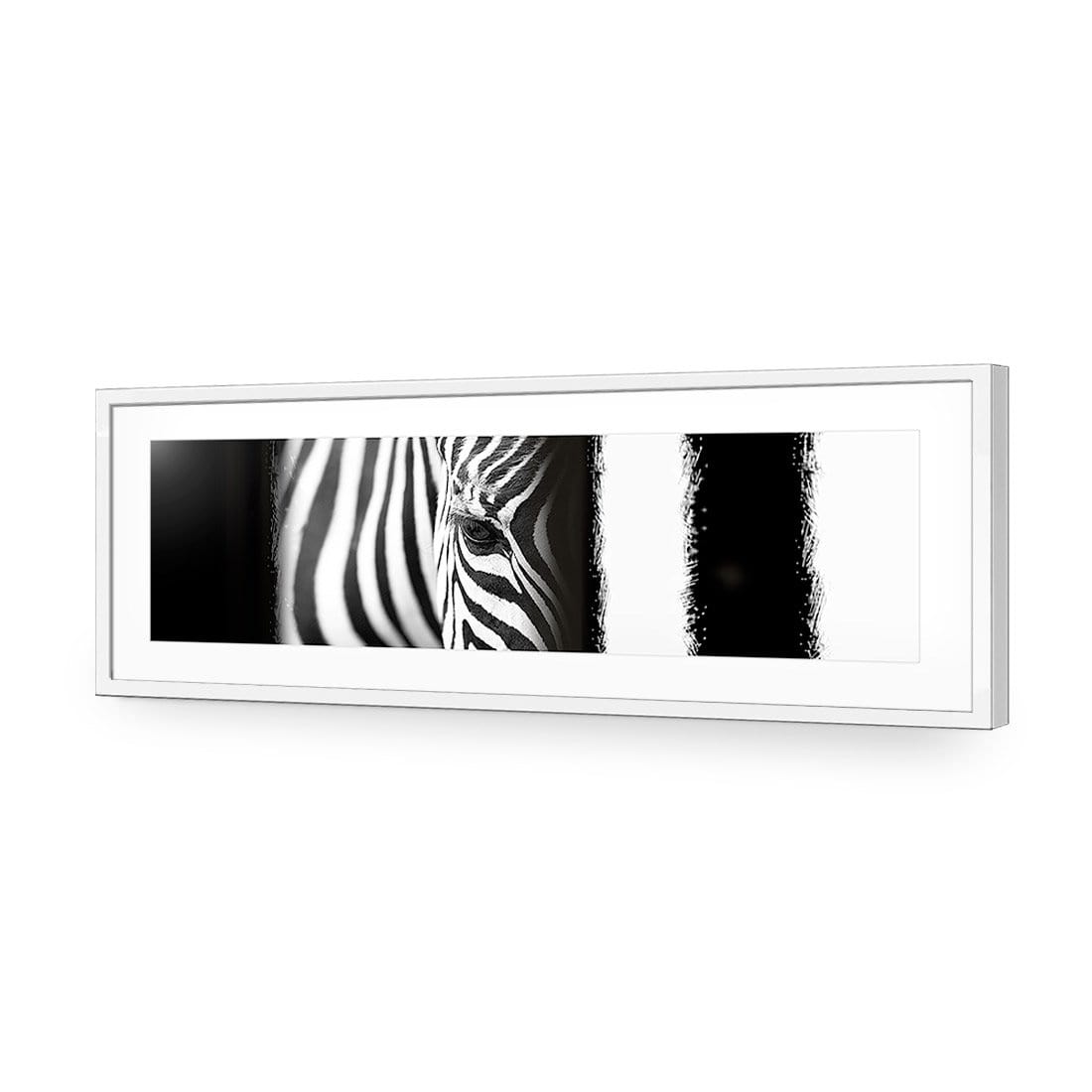 Zebra Eye Arty, black and white - Wall Art Designs - 493_BL_H WAD_AP - 030 - MAT_90x30_S - 2538 - WHT