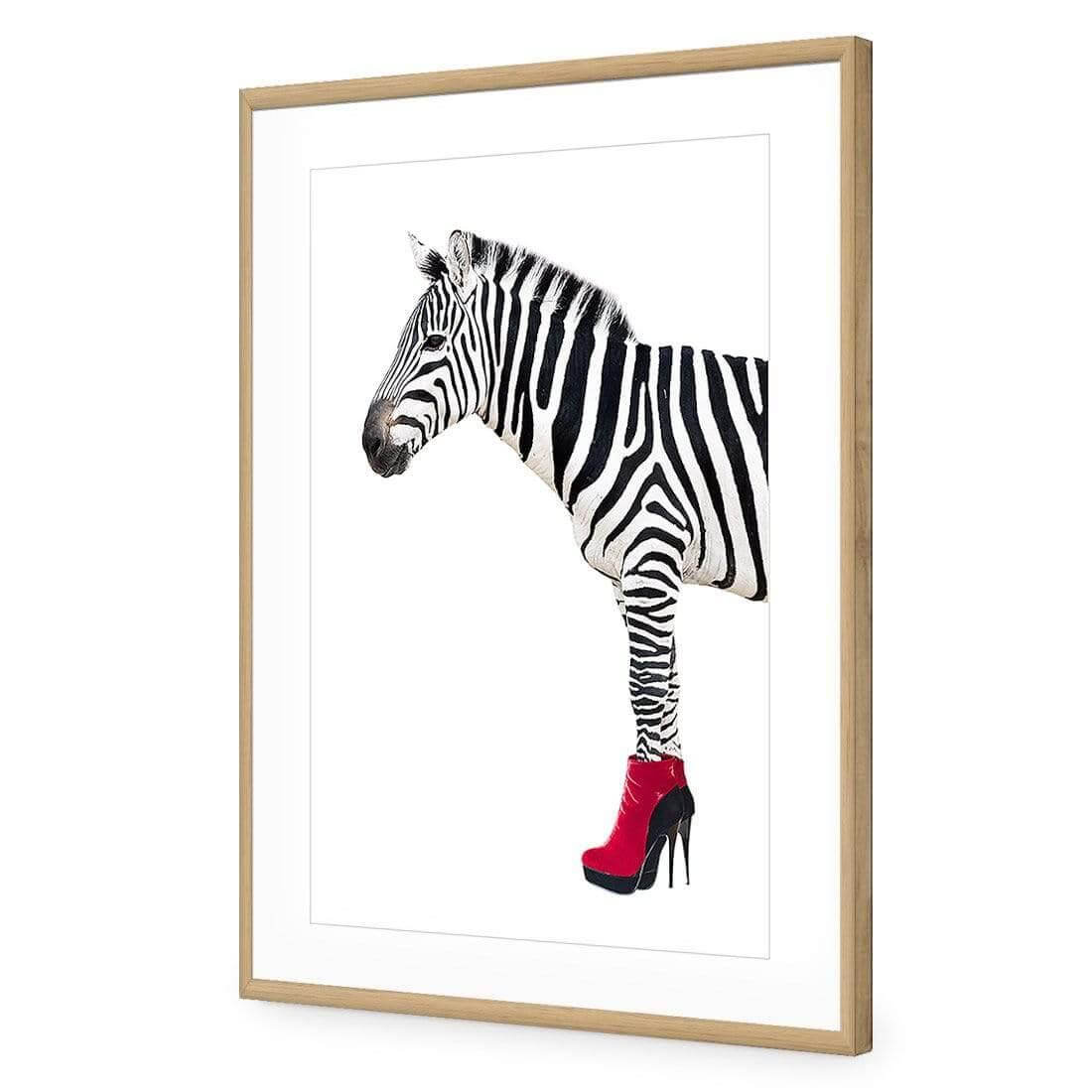 Zebra In Red Boots - Wall Art Designs - 256_DR_V WAD_AP - 030 - MAT_45x30_S - 2538 - OAK