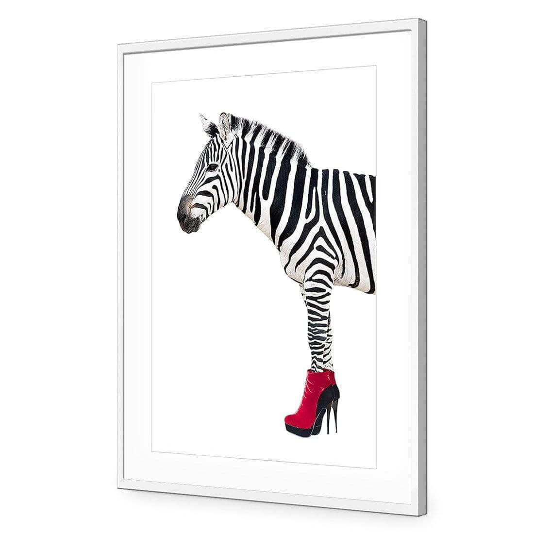 Zebra In Red Boots - Wall Art Designs - 256_DR_V WAD_AP - 030 - MAT_45x30_S - 2538 - WHT