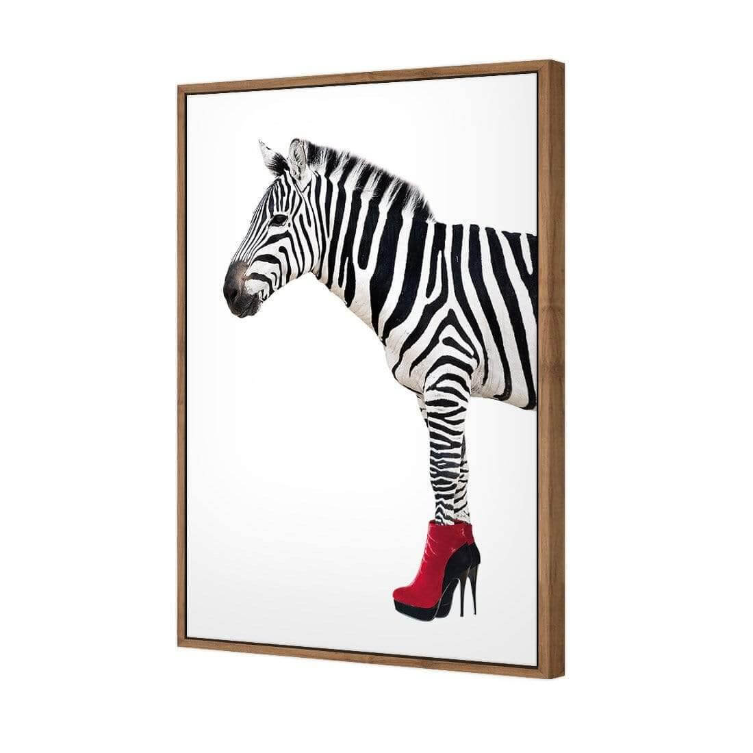 Zebra In Red Boots - Wall Art Designs - 256_DR_V WAD_CP - MPY - 260 - M - S - S_45x30_S - 1550 - NAT