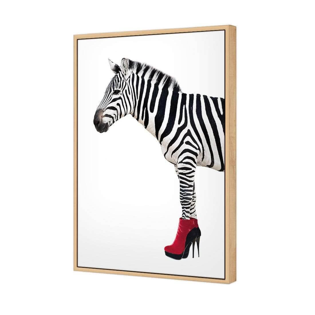 Zebra In Red Boots - Wall Art Designs - 256_DR_V WAD_CP - MPY - 260 - M - S - S_45x30_S - 1550 - OAK