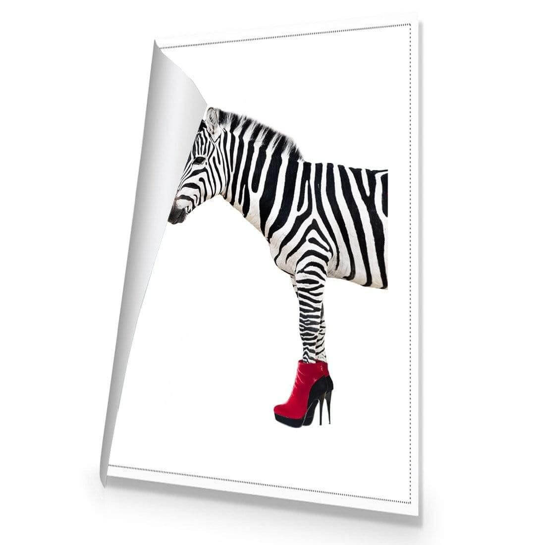 Zebra In Red Boots - Wall Art Designs - 256_DR_V WAD_CP - MPY - 260 - M - R_45x30_NONE