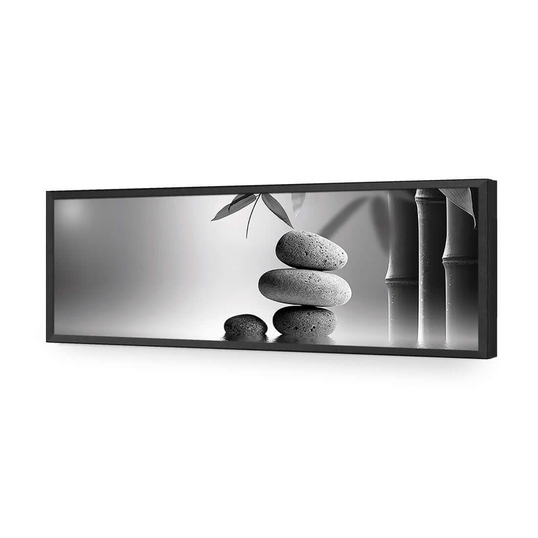 Zen Stones, Black and White (Long) - Wall Art Designs - 1162_BL_H WAD_AP - 030 - EDG_90x30_S - 2538 - BLK