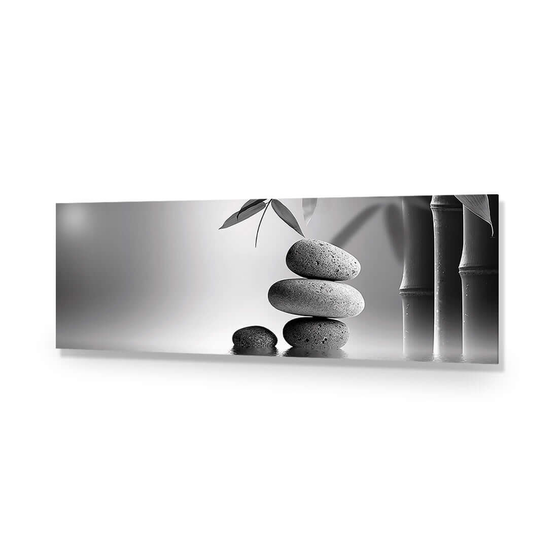 Zen Stones, Black and White (Long) - Wall Art Designs - 1162_BL_H WAD_AP - 030 - EDG_90x30_NONE