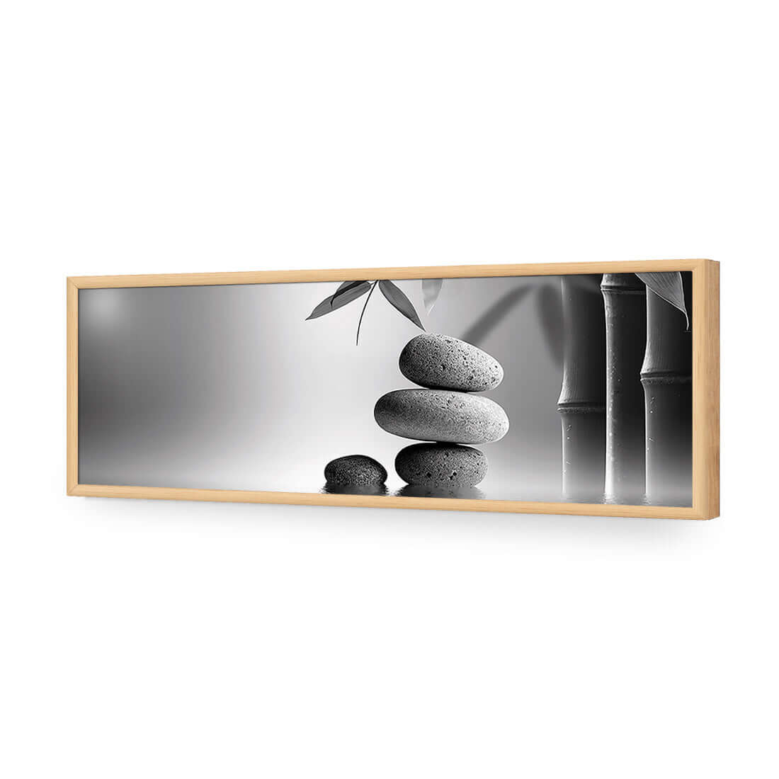 Zen Stones, Black and White (Long) - Wall Art Designs - 1162_BL_H WAD_AP - 030 - EDG_90x30_S - 2538 - OAK