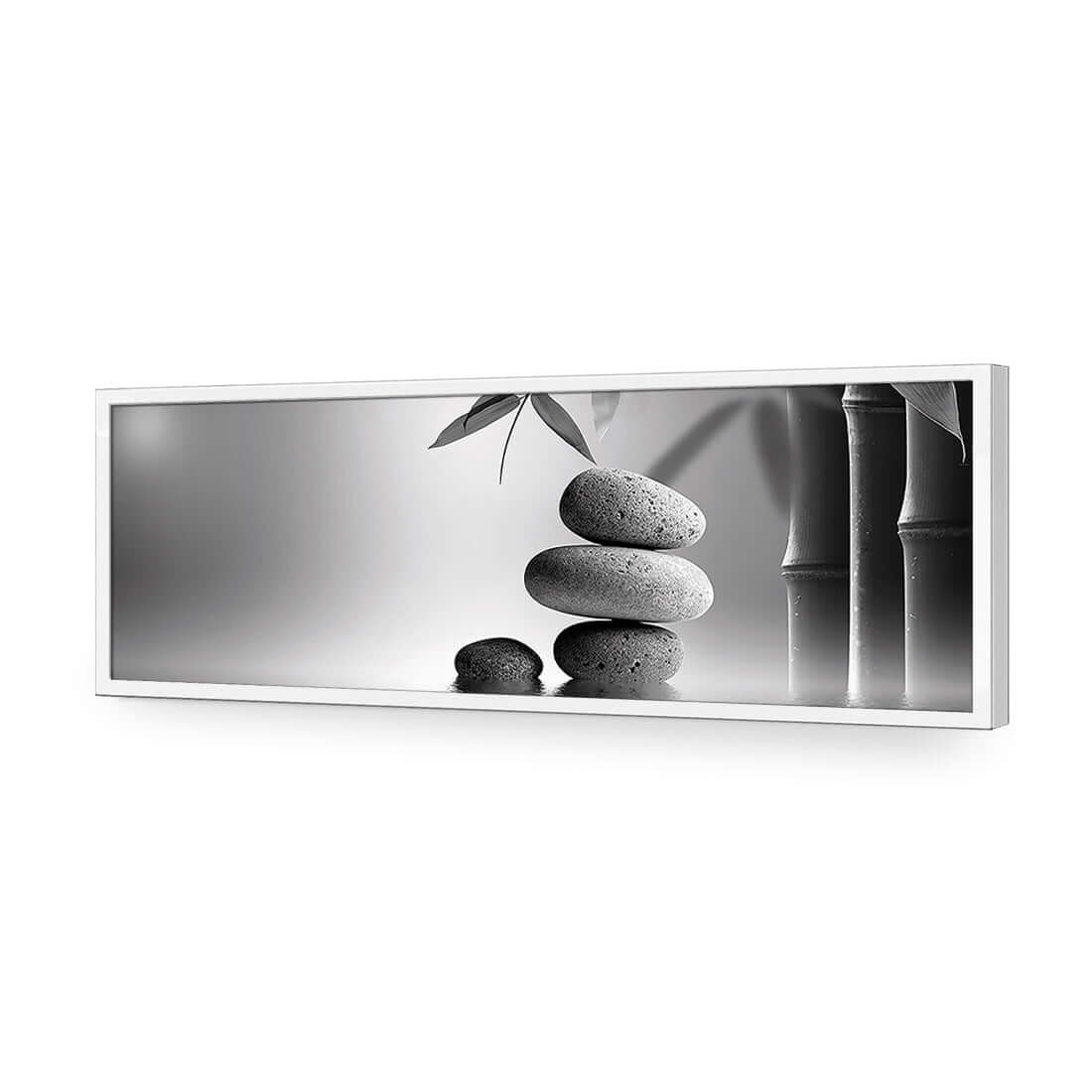 Zen Stones, Black and White (Long) - Wall Art Designs - 1162_BL_H WAD_AP - 030 - EDG_90x30_S - 2538 - WHT