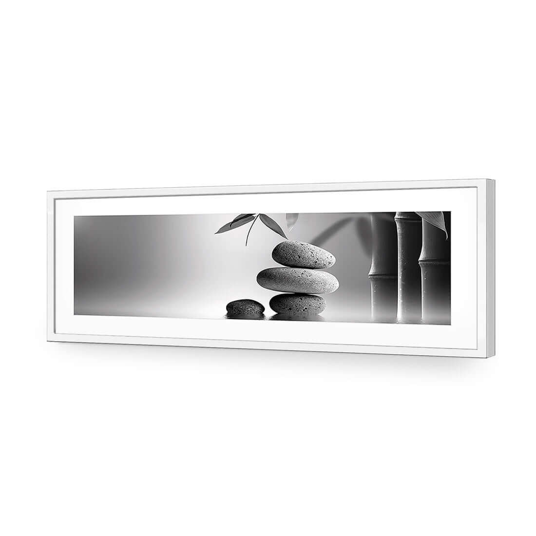 Zen Stones, Black and White (Long) - Wall Art Designs - 1162_BL_H WAD_AP - 030 - MAT_90x30_S - 2538 - WHT