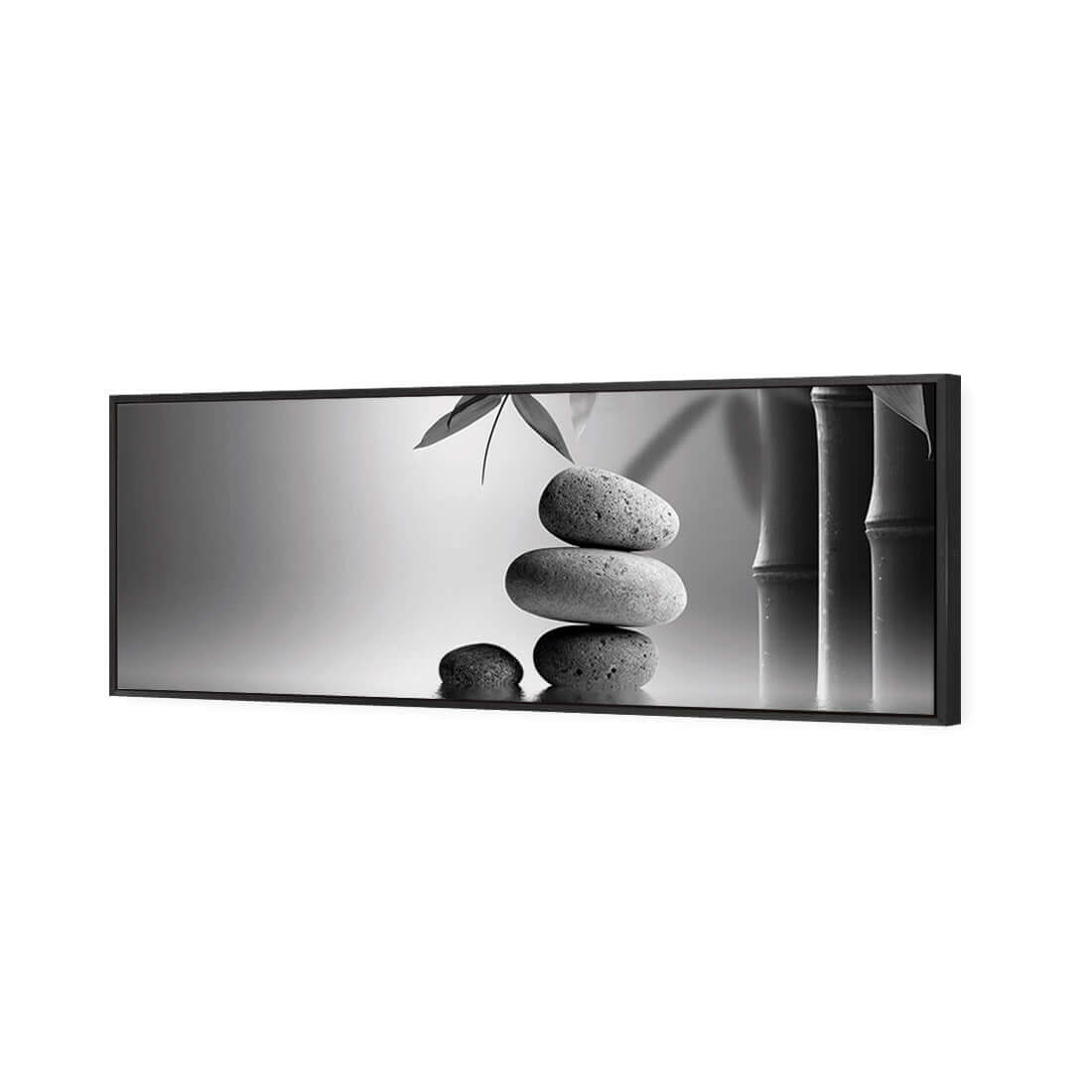 Zen Stones, Black and White (Long) - Wall Art Designs - 1162_BL_H WAD_CP - MPY - 260 - M - S - S_60x20_S - 1550 - BLK