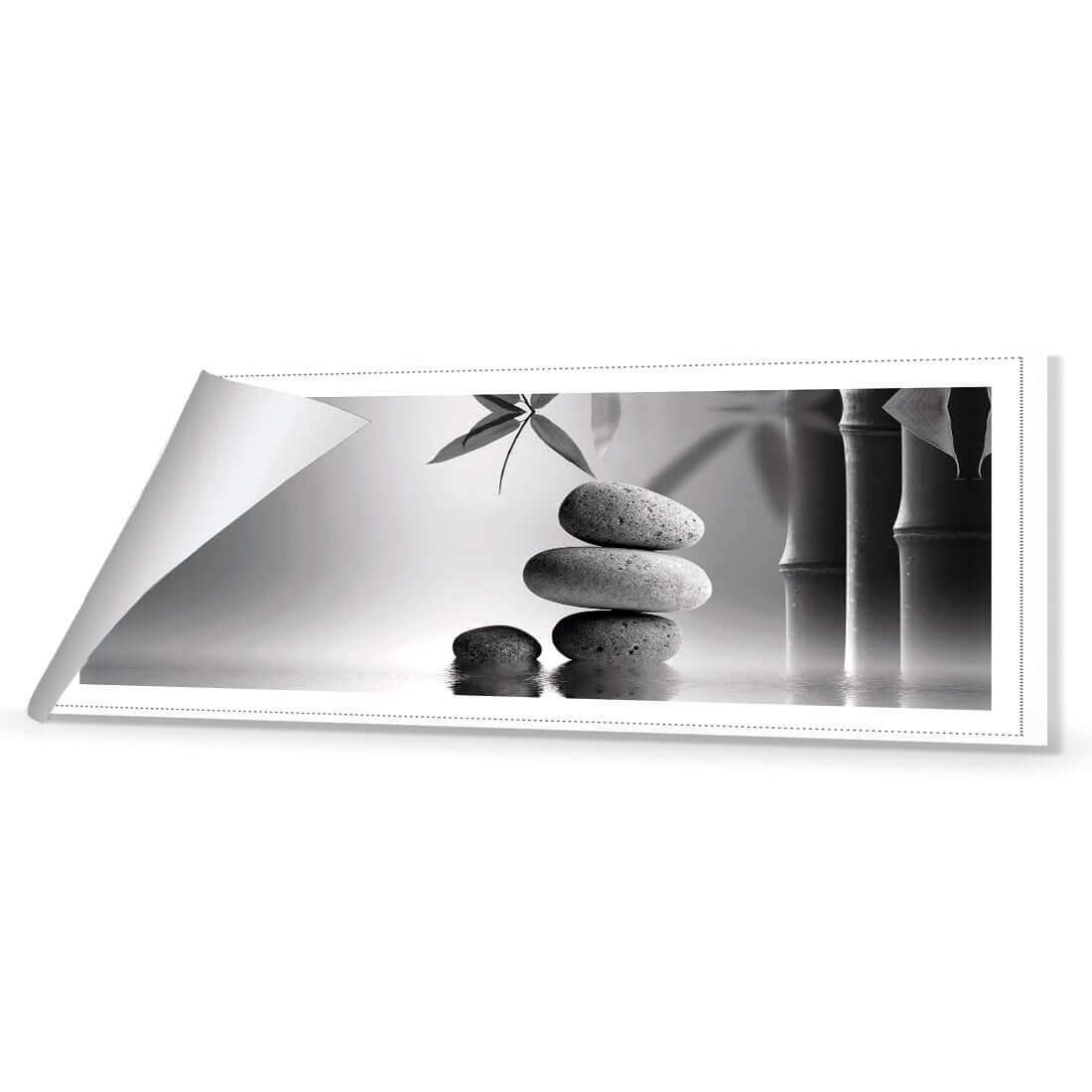 Zen Stones, Black and White (Long) - Wall Art Designs - 1162_BL_H WAD_CP - MPY - 260 - M - R_60x20_NONE