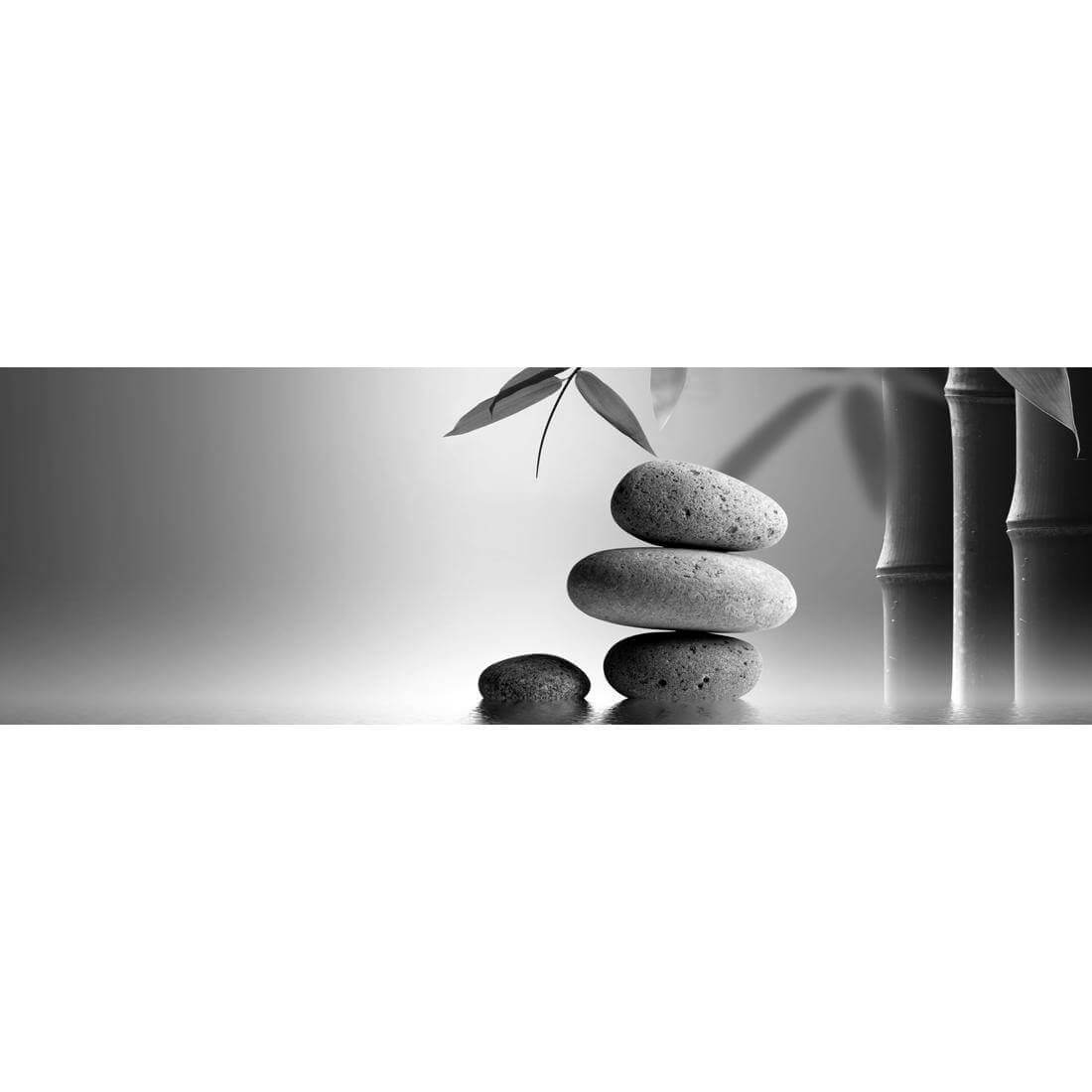 Zen Stones, Black and White (Long) - Wall Art Designs - 1162_BL_H WAD_CP - MPY - 260 - M - S - S_60x20_NONE