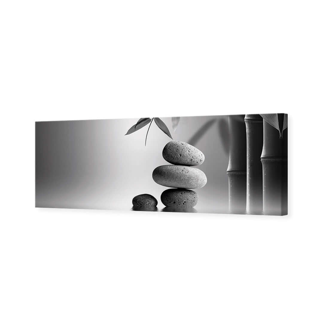 Zen Stones, Black and White (Long) - Wall Art Designs - 1162_BL_H WAD_CP - MPY - 260 - M - S - S_60x20_NONE