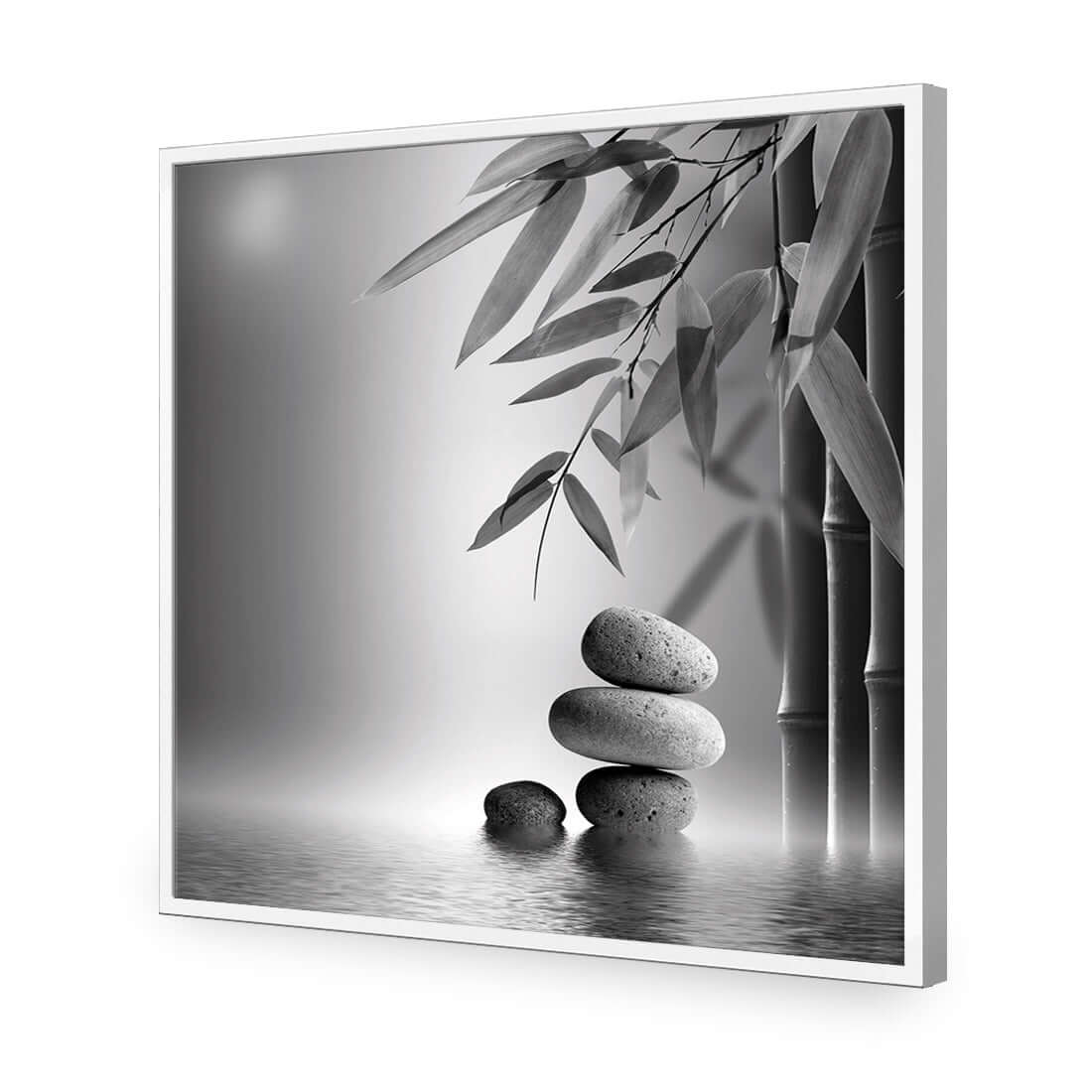 Zen Stones, Black and White (Square) - Wall Art Designs - 1162_BS_Q WAD_AP - 030 - EDG_37x37_S - 2538 - WHT