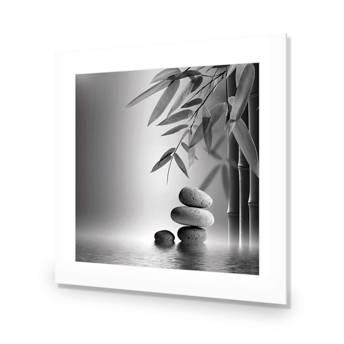 Zen Stones, Black and White (Square) - Wall Art Designs - 1162_BS_Q WAD_AP - 030 - MAT_37x37_NONE