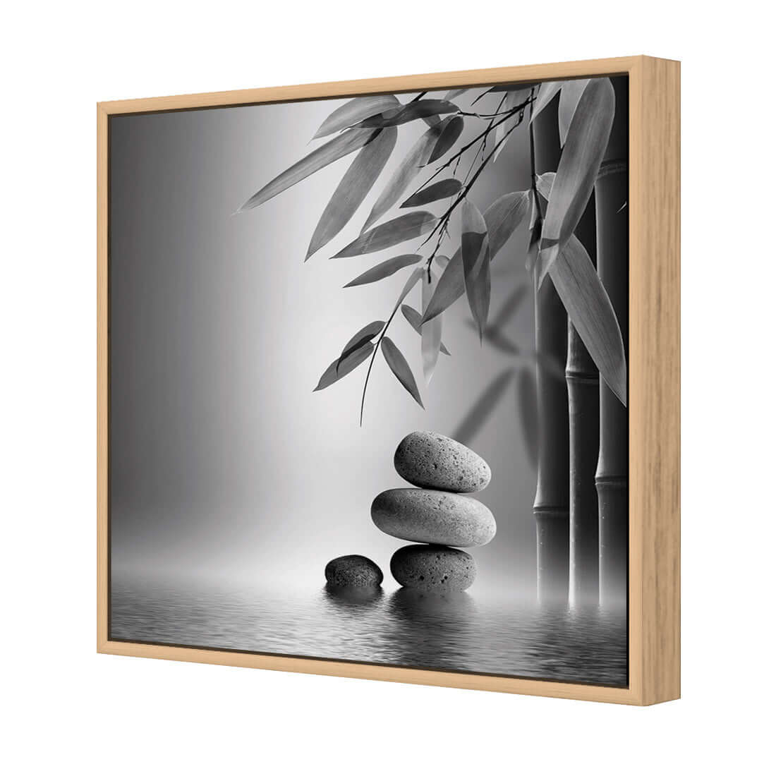 Zen Stones, Black and White (Square) - Wall Art Designs - 1162_BS_Q WAD_CP - MPY - 260 - M - S - S_37x37_S - 1550 - OAK