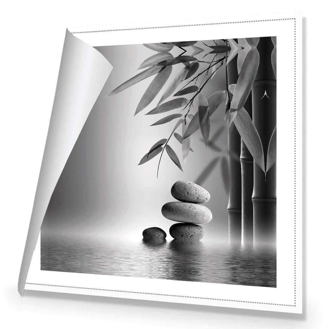 Zen Stones, Black and White (Square) - Wall Art Designs - 1162_BS_Q WAD_CP - MPY - 260 - M - R_37x37_NONE