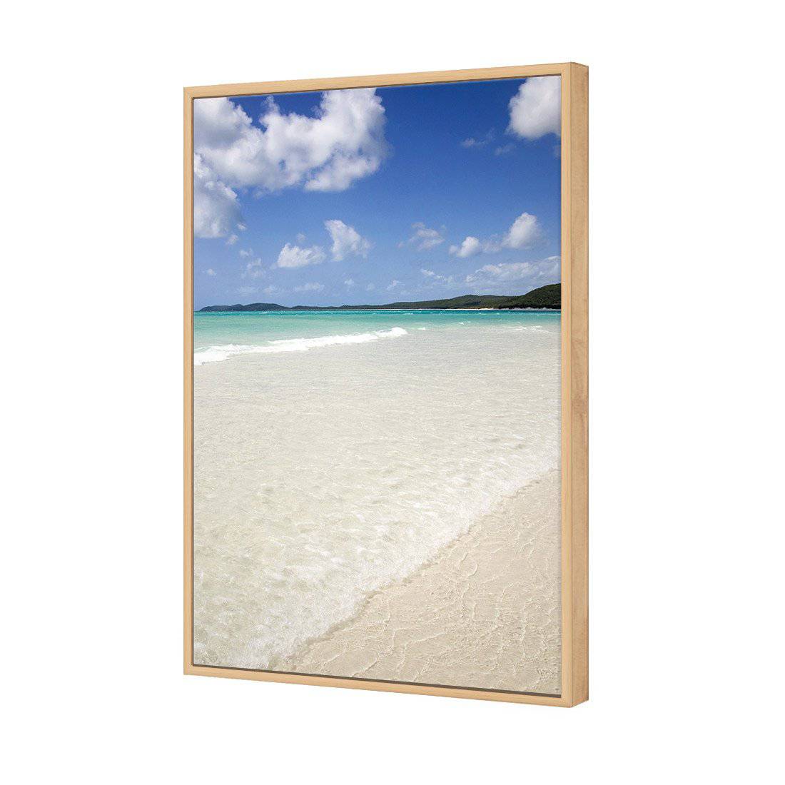 Whitehaven Beach | Classic Canvas | Floating Frame | Oak